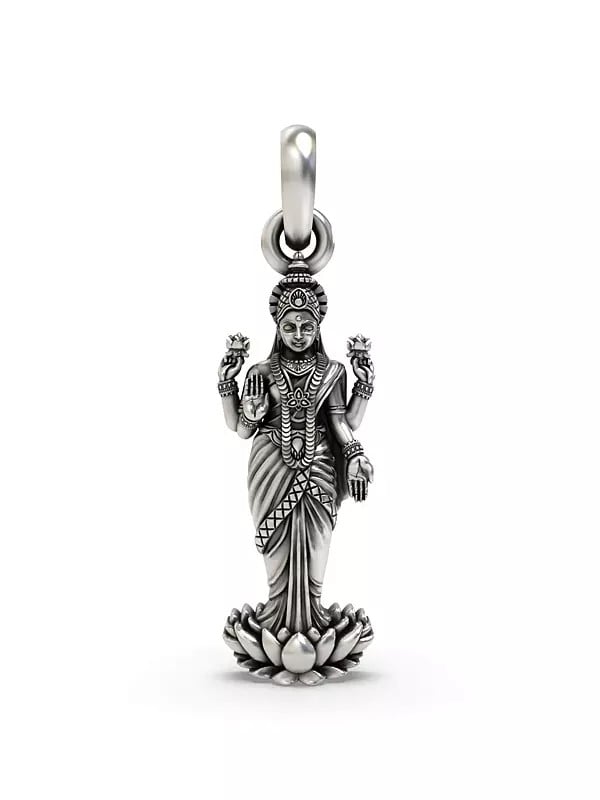 exotic india Standing Goddess Lakshmi Pendant 
