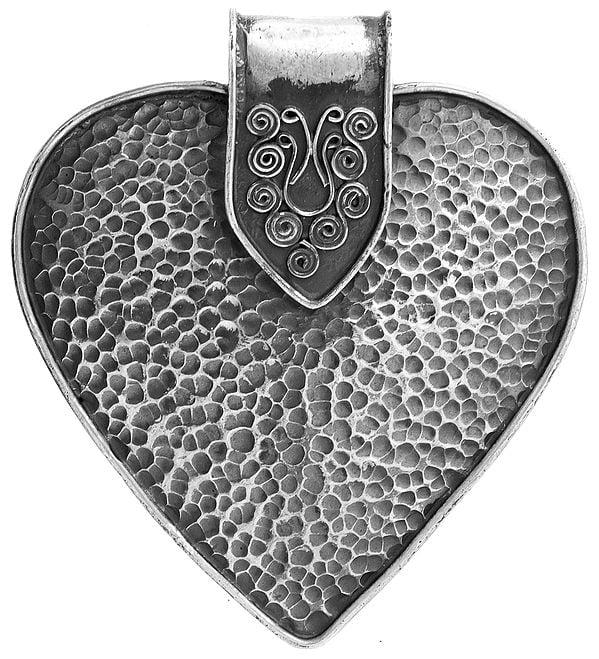 exotic india Sterling Antiquated Leaf Pendant