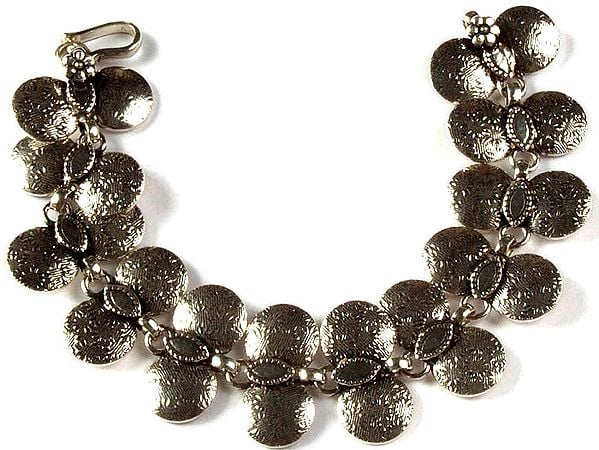 exotic india Sterling Discs Bracelet