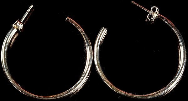 exotic india Sterling Hoop Earrings