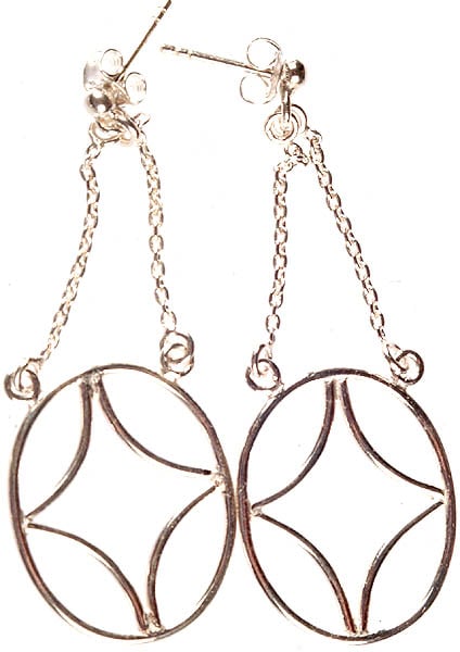 exotic india Sterling Hoop Post Earrings