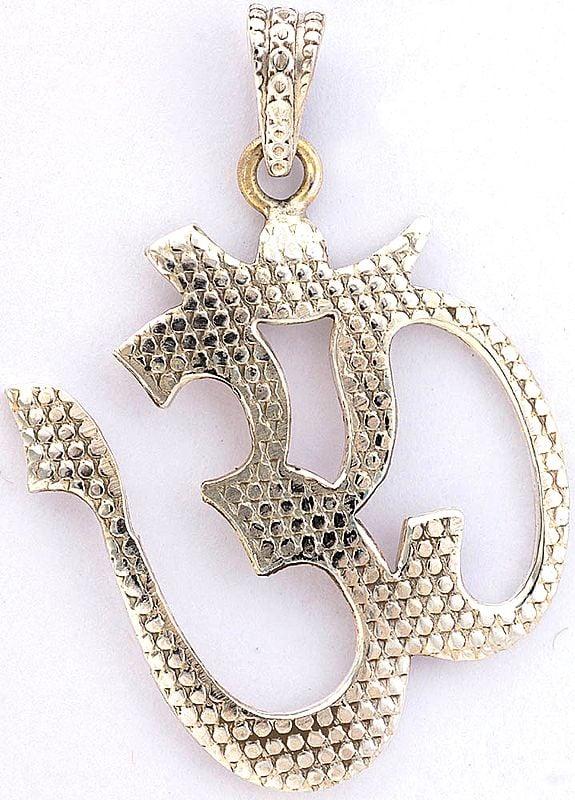 exotic india Sterling Om (AUM) Pendant 