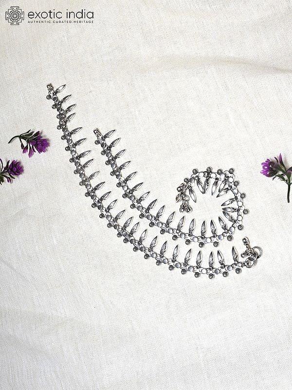 Exotic India Sterling Silver Anklet 
