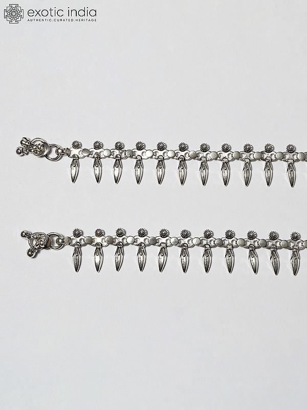 Exotic India Sterling Silver Anklet 