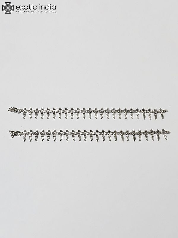 exotic india Sterling Silver Anklet 