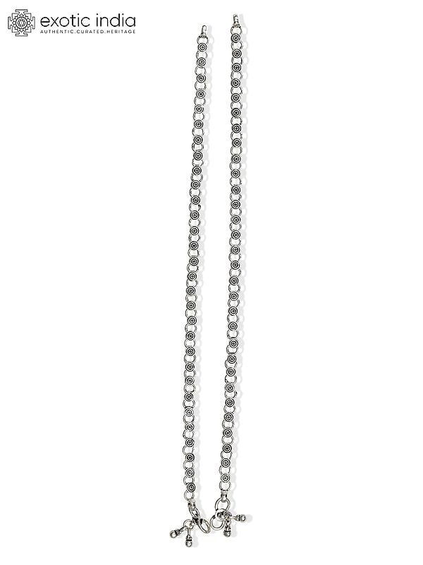 Exotic India Sterling Silver Anklets 