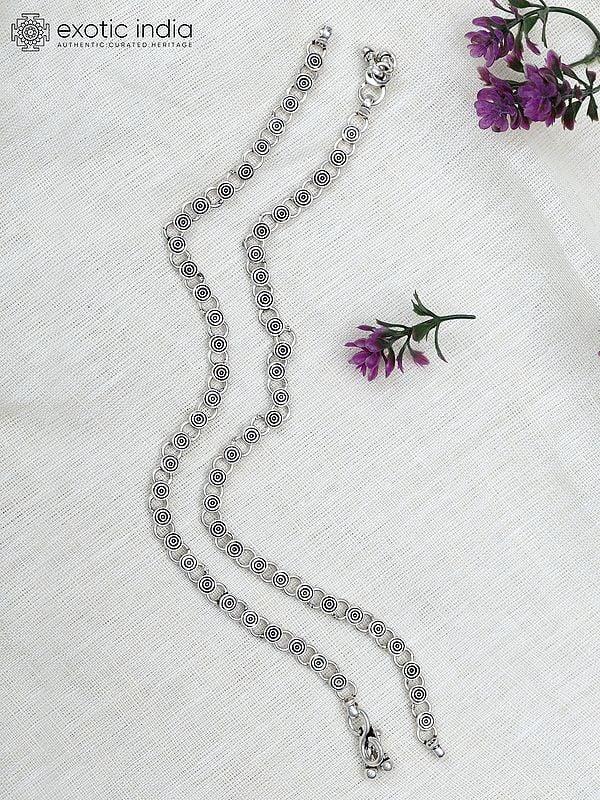 exotic india Sterling Silver Anklets 