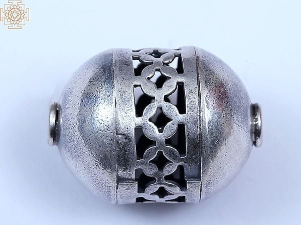 Exotic India Sterling Silver Beads (10 Pieces) 