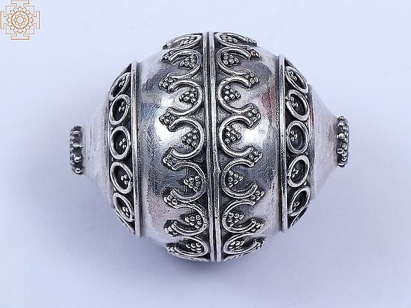 Exotic India Sterling Silver Beads (5 Pieces) 
