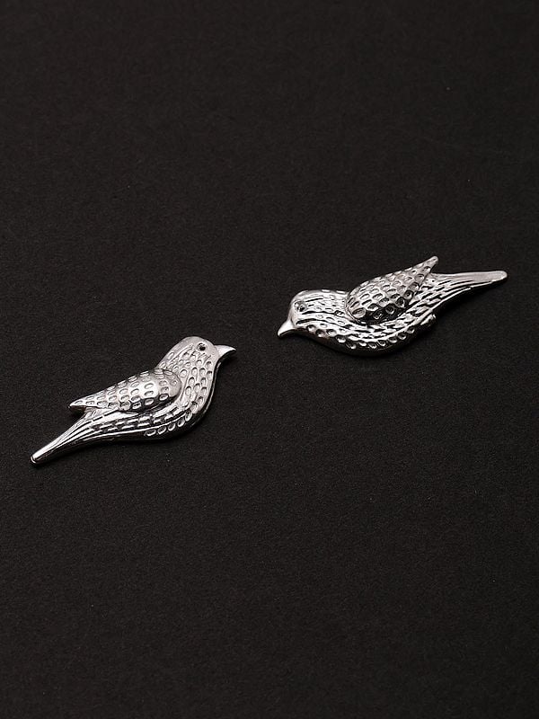 exotic india Sterling Silver Bird Stud Earrings 