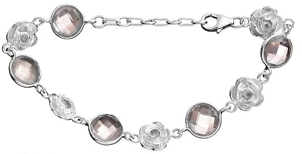exotic india Sterling Silver Bracelet with Gems