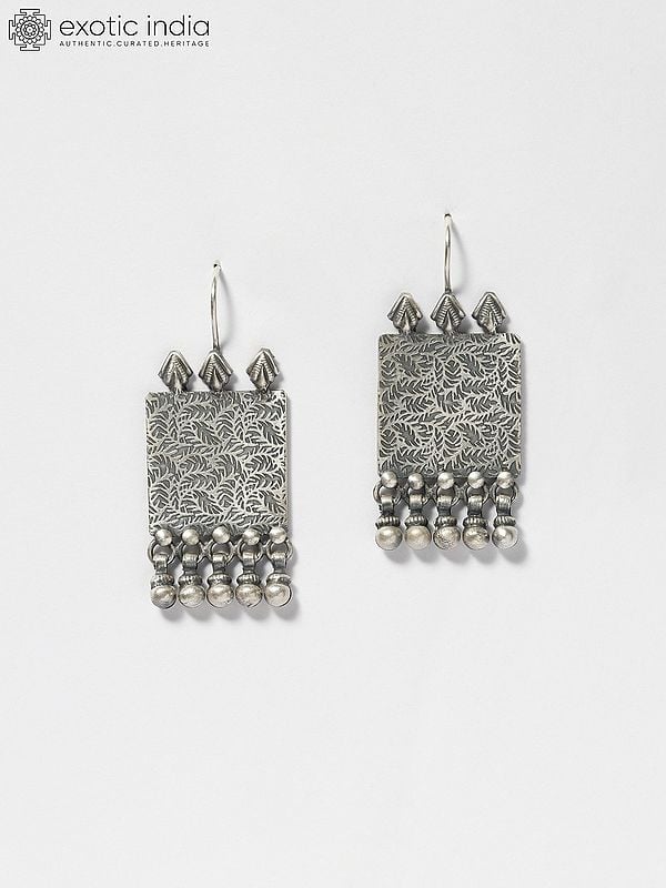 Exotic India Sterling Silver Choker With Earrings 