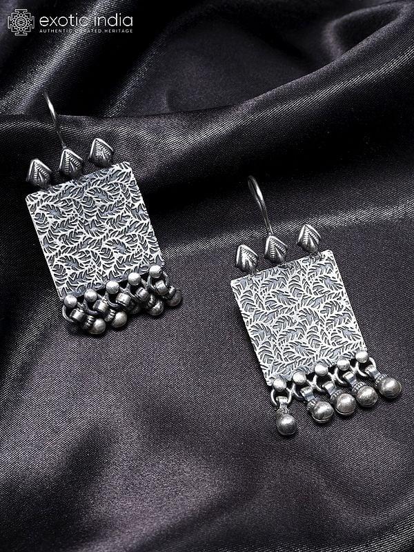 Exotic India Sterling Silver Choker With Earrings 