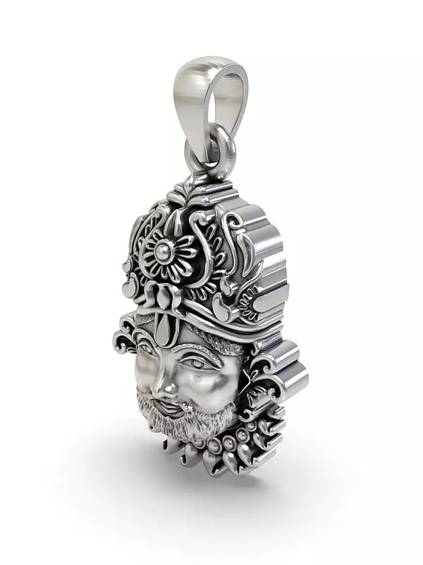 Exotic India Sterling Silver Khatu Shyam Pendant 