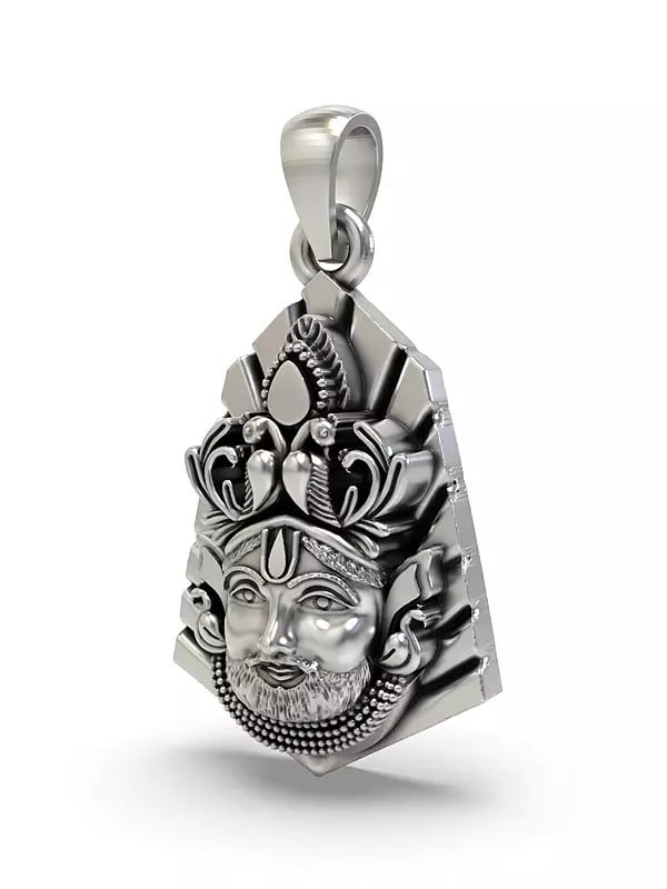 Exotic India Sterling Silver Khatu Shyam Pendant 