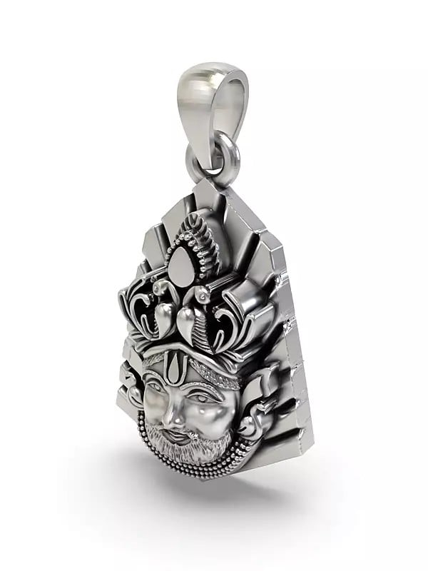 Exotic India Sterling Silver Khatu Shyam Pendant 