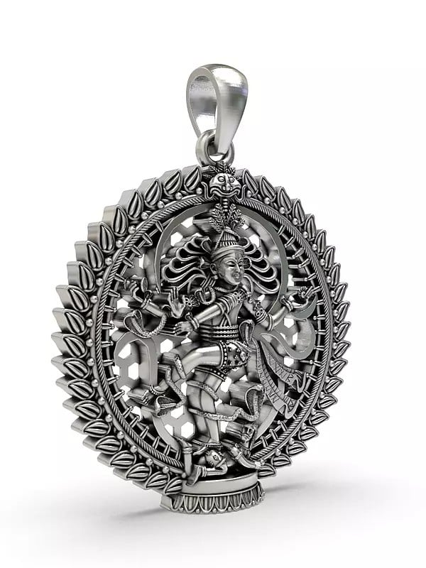 Exotic India Sterling Silver Nataraja Pendant