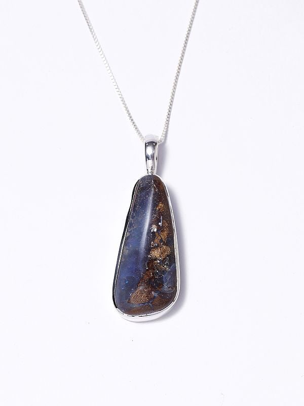 exotic india Sterling Silver Pendant with Gemstone 