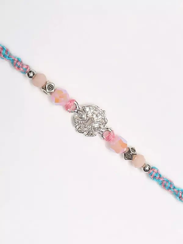 exotic india Stone Studded and Beaded Rakhi 