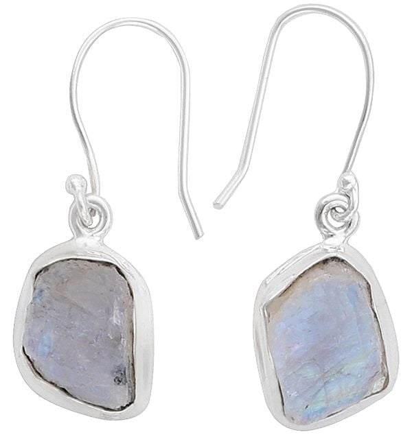 exotic india Stylish Earrings with Rugged Gemstone 