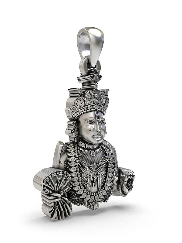 Exotic India Swaminarayan Sterling Silver Pendant