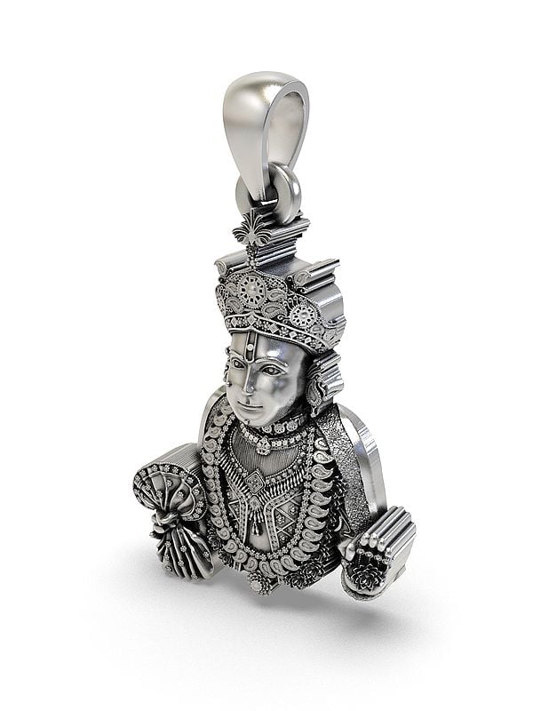 Exotic India Swaminarayan Sterling Silver Pendant