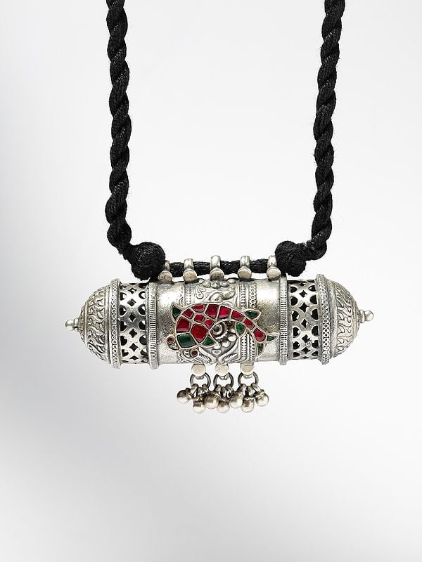 exotic india Taweez Pendant with Black Thread 