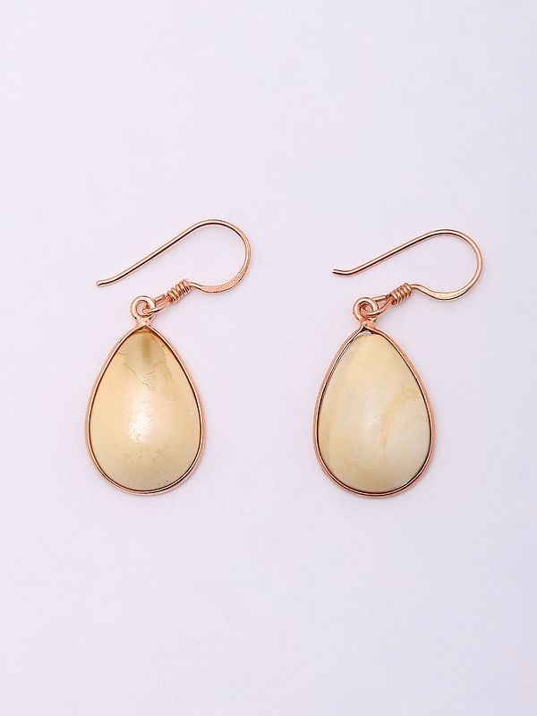 exotic india Teardrop Cut Pearl Hook Earrings 