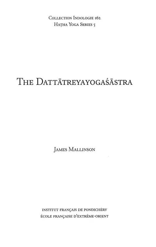 Exotic India The Dattatreyayogasastra 