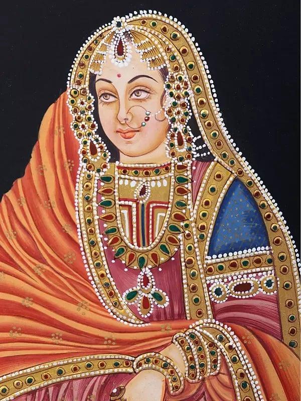 Exotic India The Royal Queen | Watercolor Painting 