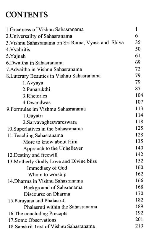 Exotic India The Vishnu Sahasranama A Study 