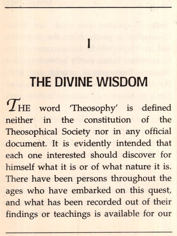 Exotic India Theosophy The Divine Wisdom 