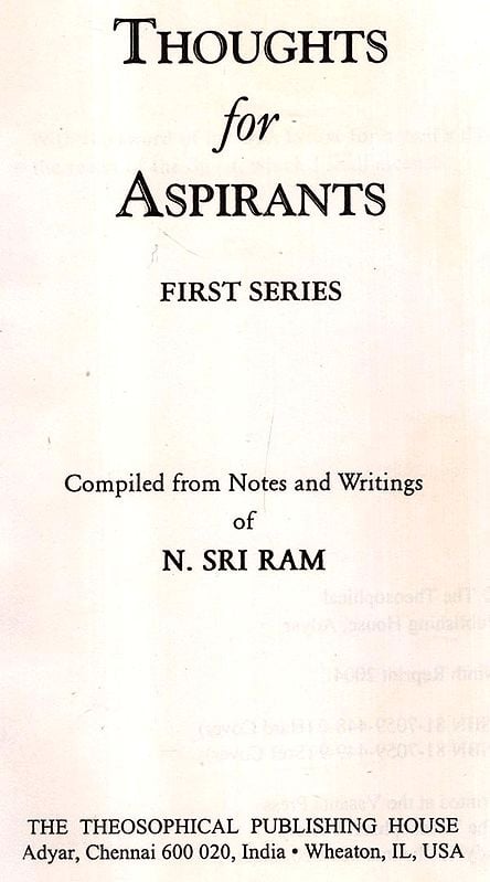Exotic India Thoughts For Aspirants: First Series 