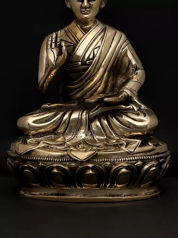 Exotic India Tibetan Lama Brass Statue 