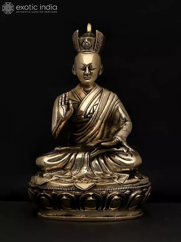 exotic india Tibetan Lama Brass Statue 
