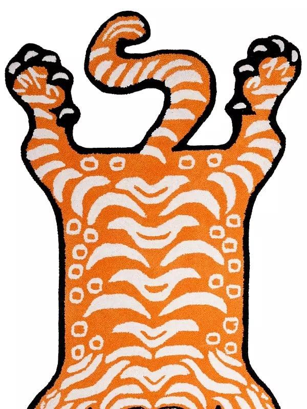 Exotic India Tibetan Tiger Wool Mat From Mirzapur 