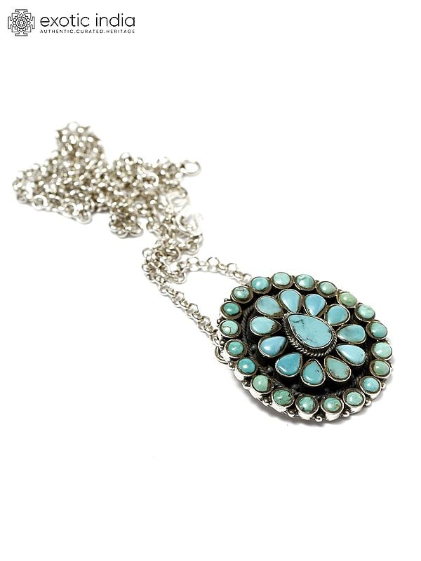Exotic India Tibetan Turquoise Pendant