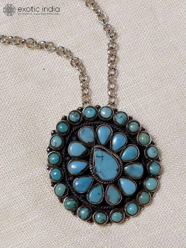 Exotic India Tibetan Turquoise Pendant