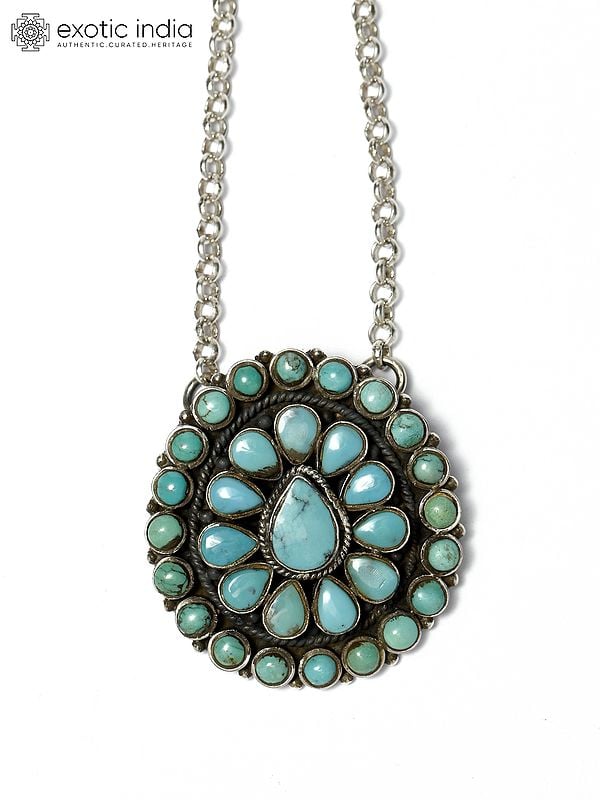 exotic india Tibetan Turquoise Pendant