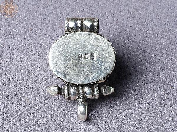 Exotic India Tiger Eye Silver Pendant From Nepal