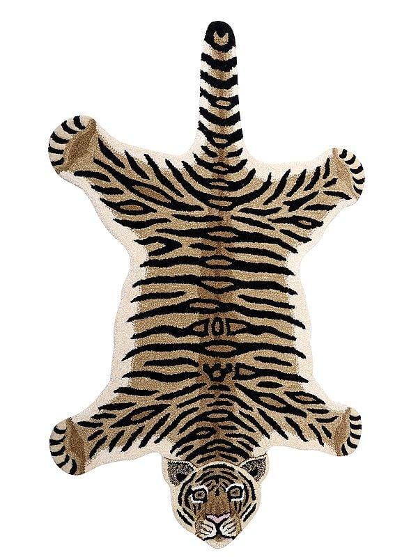 exotic india Tiger Wool Yogic Asana Mat 