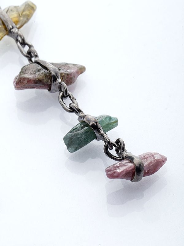 Exotic India Tourmaline Chips Dangle Earrings