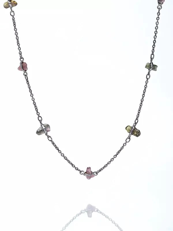 Exotic India Tourmaline Chips Necklace 