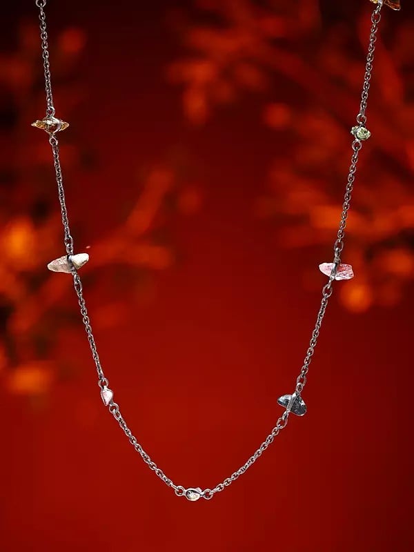 Exotic India Tourmaline Chips Necklace 