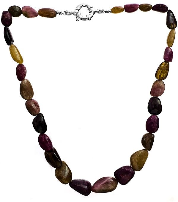 exotic india Tourmaline Nugget Necklace 