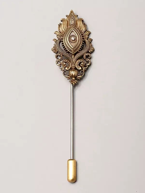 exotic india Trayambakam Brass Lapel Pin