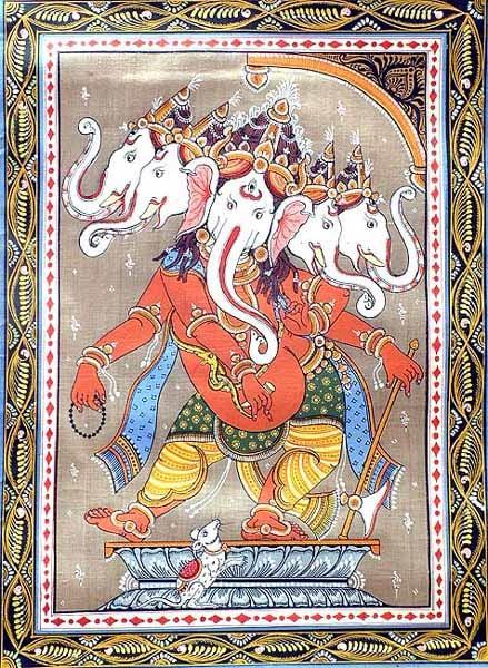 exotic india Tribhanga Panchmukha Ganesha