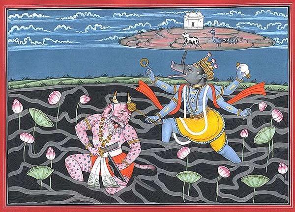 exotic india Varaha Avataar of Lord Vishnu