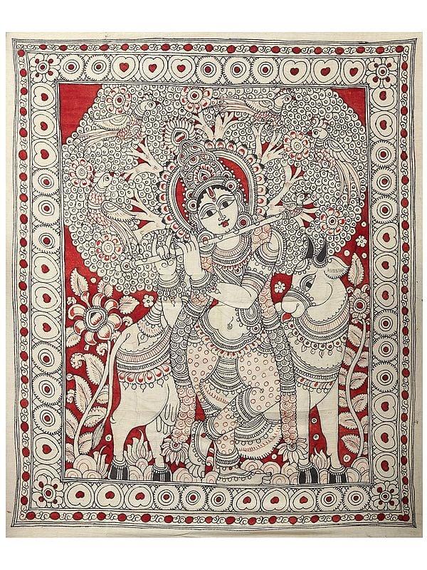 exotic india Venugopal Krishna | Kalamkari Painting 