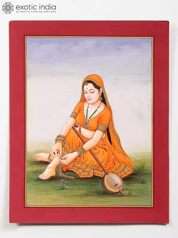 exotic india Village Charm | Watercolor Painting 